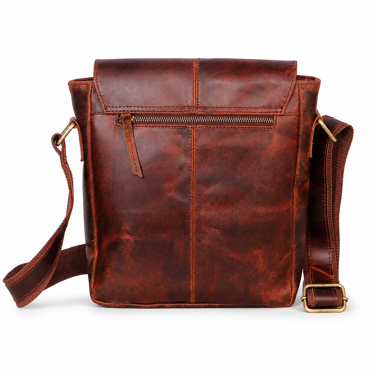 Vintage Heritage Leather Crossbody Sling Bag – Brown