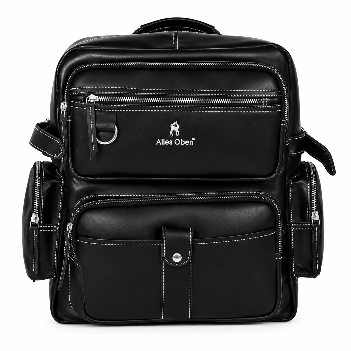 Urban Trek Pro Leather Backpack – Black