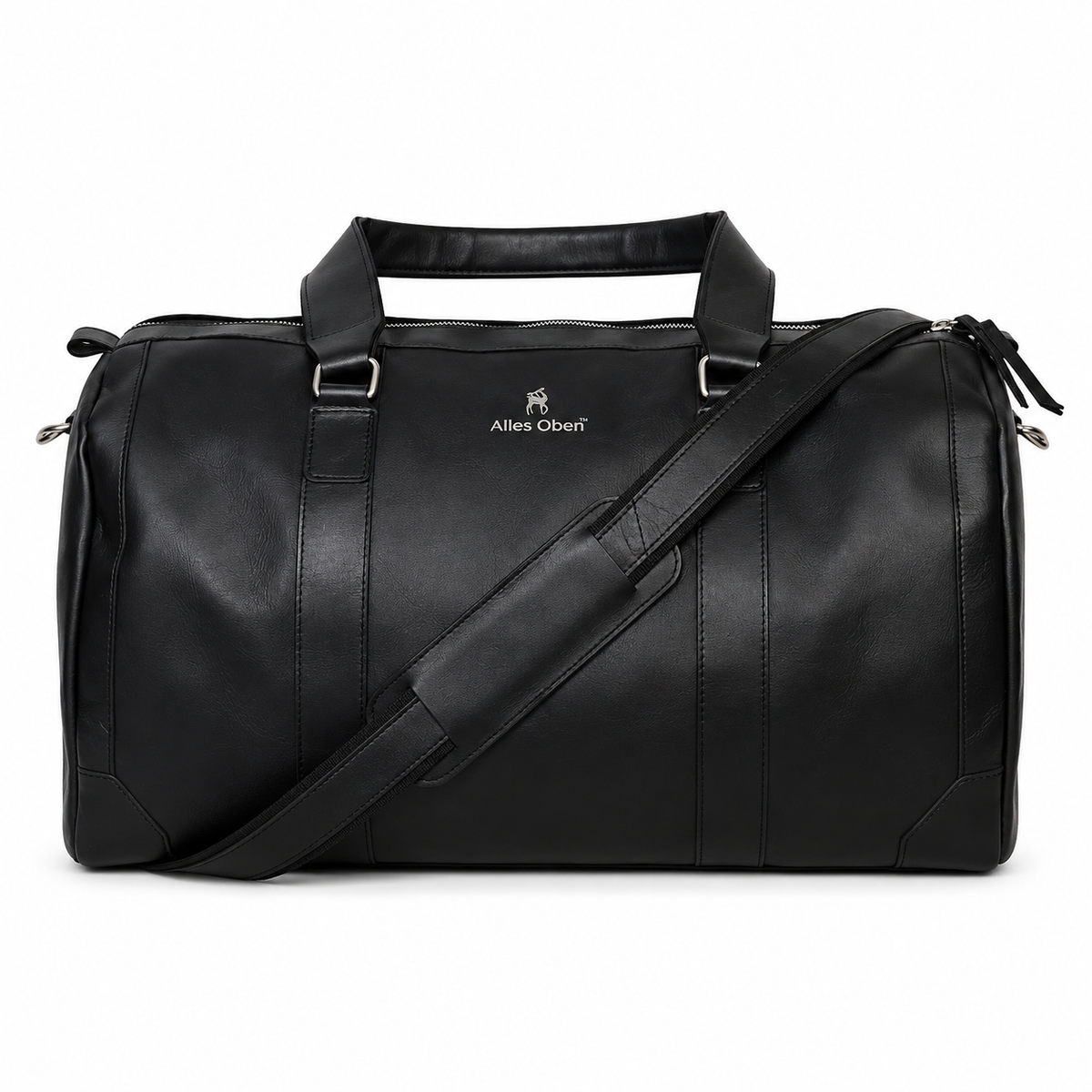 Urban Explorer Leather Duffle Bag – Black