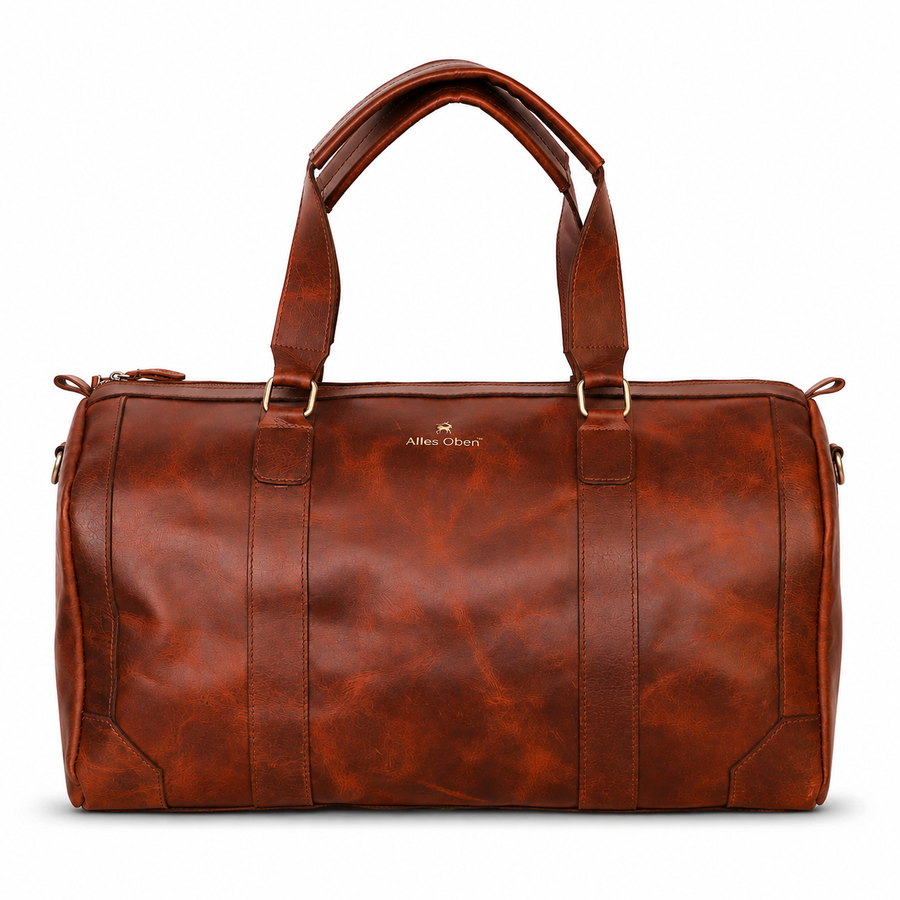 Heritage Voyager Leather Duffle Bag – Brown
