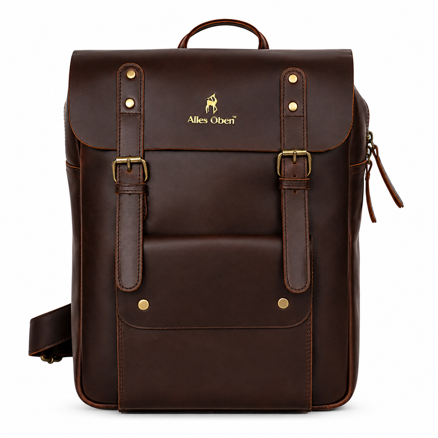 Vintage Heritage Leather Backpack – Brown